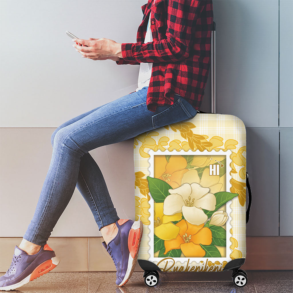 Aloha Hawaii Puakenikeni Luggage Cover Hawaiian Lei Palaka Motifs Stylized Stamp LT14 - Polynesian Pride