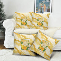 Aloha Hawaii Puakenikeni Pillow Cover Hawaiian Lei Palaka Motifs Stylized Stamp LT14 - Polynesian Pride
