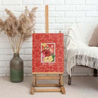 Aloha Hawaii Pua Aloalo Canvas Wall Art Hawaiian Hibiscus Flowers Stylized Stamp LT14 - Polynesian Pride