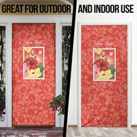Aloha Hawaii Pua Aloalo Door Cover Hawaiian Hibiscus Flowers Stylized Stamp LT14 - Polynesian Pride