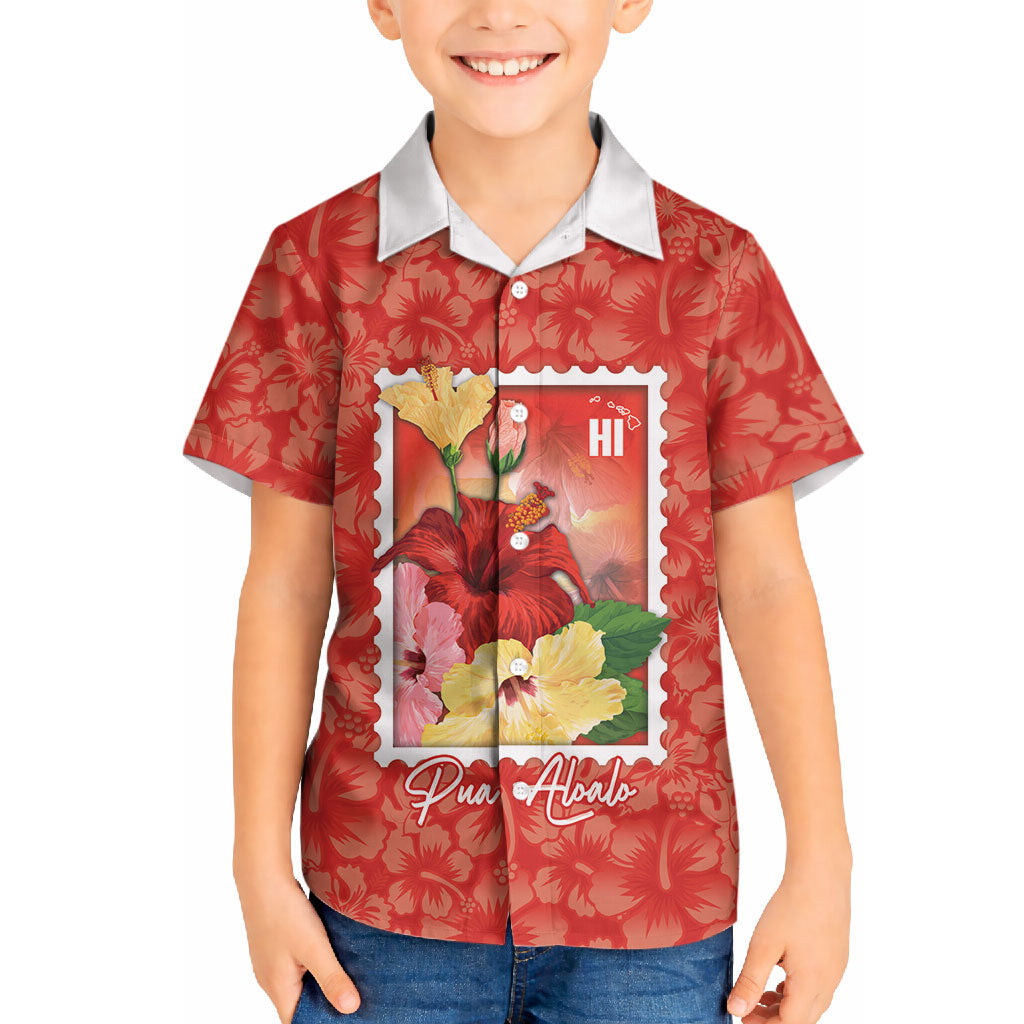 Aloha Hawaii Pua Aloalo Hawaiian Shirt Hawaiian Hibiscus Flowers Stylized Stamp LT14 - Polynesian Pride