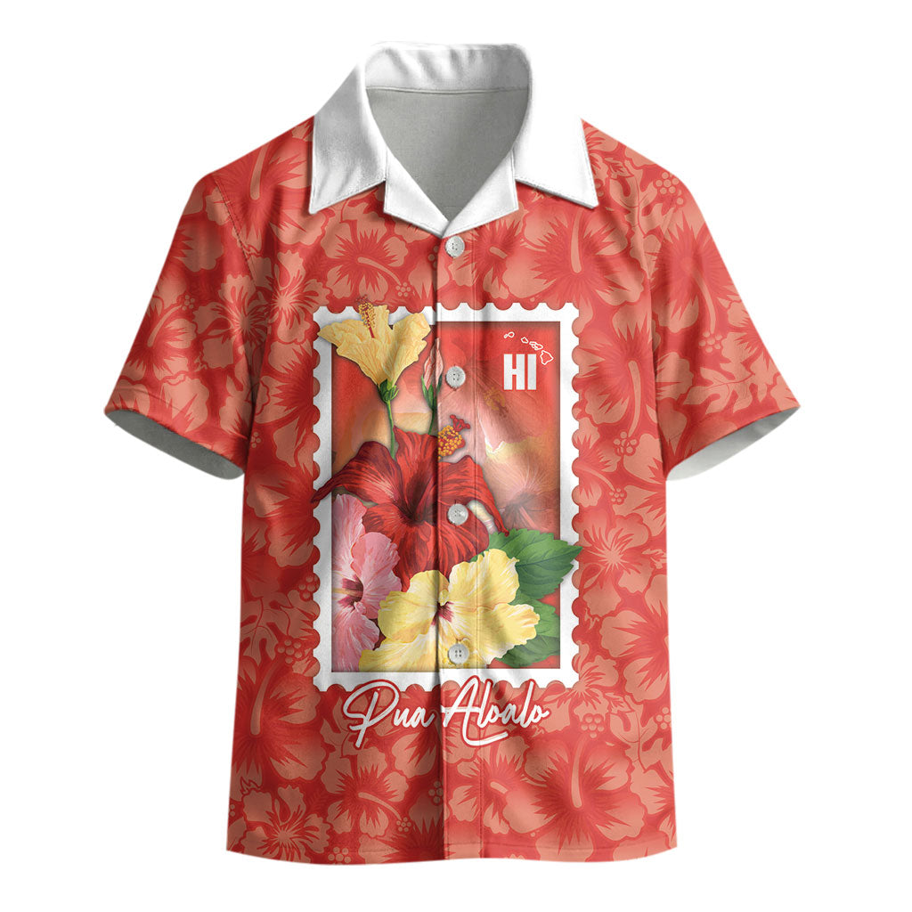 Aloha Hawaii Pua Aloalo Kid Hawaiian Shirt Hawaiian Hibiscus Flowers Stylized Stamp LT14 - Polynesian Pride