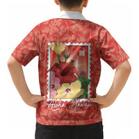 Aloha Hawaii Pua Aloalo Kid Hawaiian Shirt Hawaiian Hibiscus Flowers Stylized Stamp LT14 - Polynesian Pride