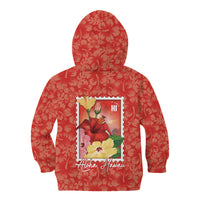Aloha Hawaii Pua Aloalo Kid Hoodie Hawaiian Hibiscus Flowers Stylized Stamp LT14 - Polynesian Pride