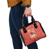 Aloha Hawaii Pua Aloalo Shoulder Handbag Hawaiian Hibiscus Flowers Stylized Stamp LT14 - Polynesian Pride