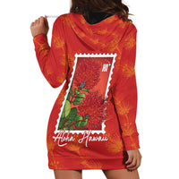 Aloha Hawaii Ohia Lehua Hoodie Dress Hawaiian Lei Stylized Stamp LT14 - Polynesian Pride