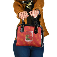 Aloha Hawaii Ohia Lehua Shoulder Handbag Hawaiian Lei Stylized Stamp LT14 One Size Red - Polynesian Pride