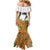 Custom Fiji And Australia Rugby Mermaid Dress Fijian Palm Tree Mix Aussie Kangaroo