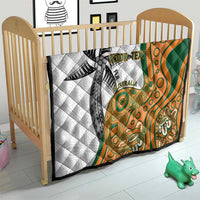Custom Fiji And Australia Rugby Quilt Fijian Palm Tree Mix Aussie Kangaroo