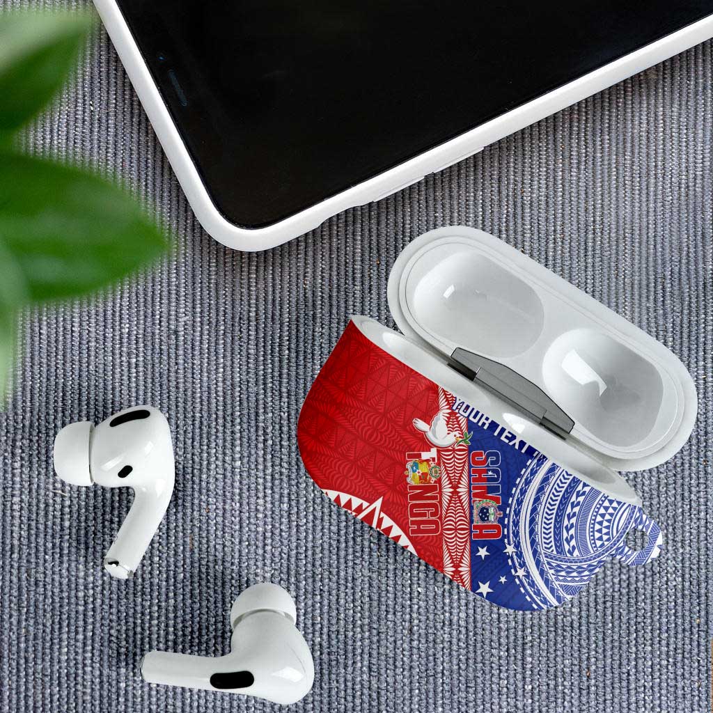 Tonga and Samoa Rugby Custom AirPods Case Ikale Tahi Manu Samoa Together - Polynesian Pride