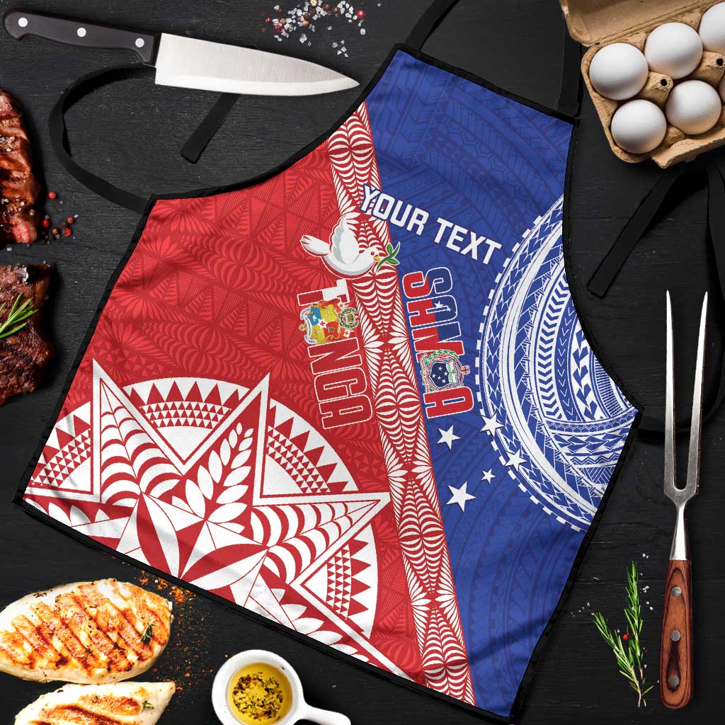Tonga and Samoa Rugby Custom Apron Ikale Tahi Manu Samoa Together - Polynesian Pride