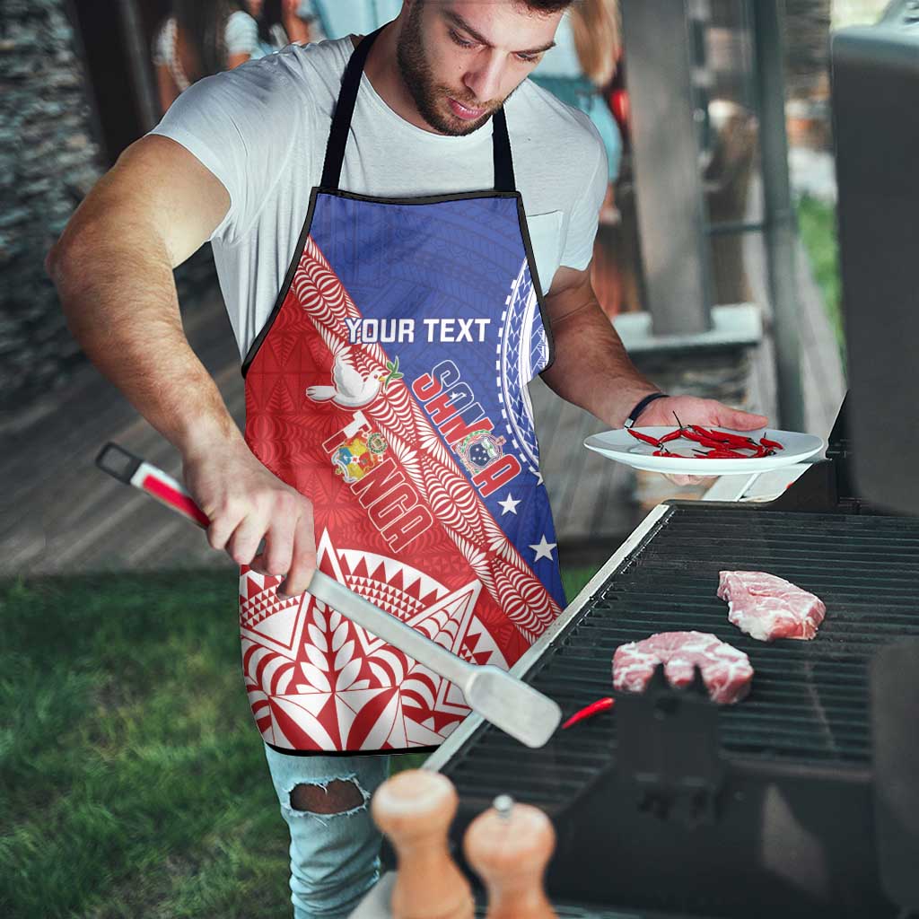 Tonga and Samoa Rugby Custom Apron Ikale Tahi Manu Samoa Together - Polynesian Pride