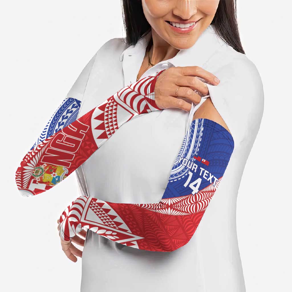 Tonga and Samoa Rugby Custom Arm Sleeves Ikale Tahi Manu Samoa Together - Polynesian Pride