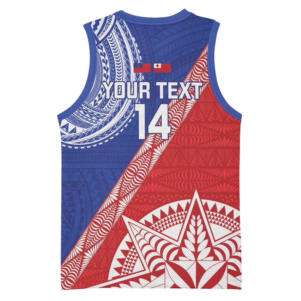 Tonga and Samoa Rugby Custom Basketball Jersey Ikale Tahi Manu Samoa Together LT14 - Polynesian Pride