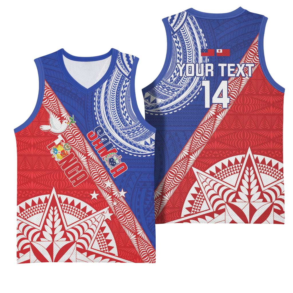 Tonga and Samoa Rugby Custom Basketball Jersey Ikale Tahi Manu Samoa Together LT14 - Polynesian Pride