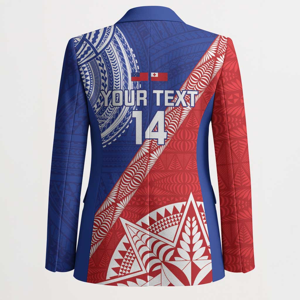 Tonga and Samoa Rugby Custom Blazer Ikale Tahi Manu Samoa Together LT14 - Polynesian Pride