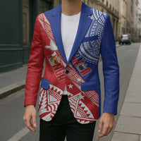 Tonga and Samoa Rugby Custom Blazer Ikale Tahi Manu Samoa Together LT14 - Polynesian Pride