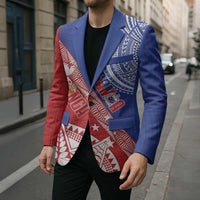 Tonga and Samoa Rugby Custom Blazer Ikale Tahi Manu Samoa Together LT14 - Polynesian Pride