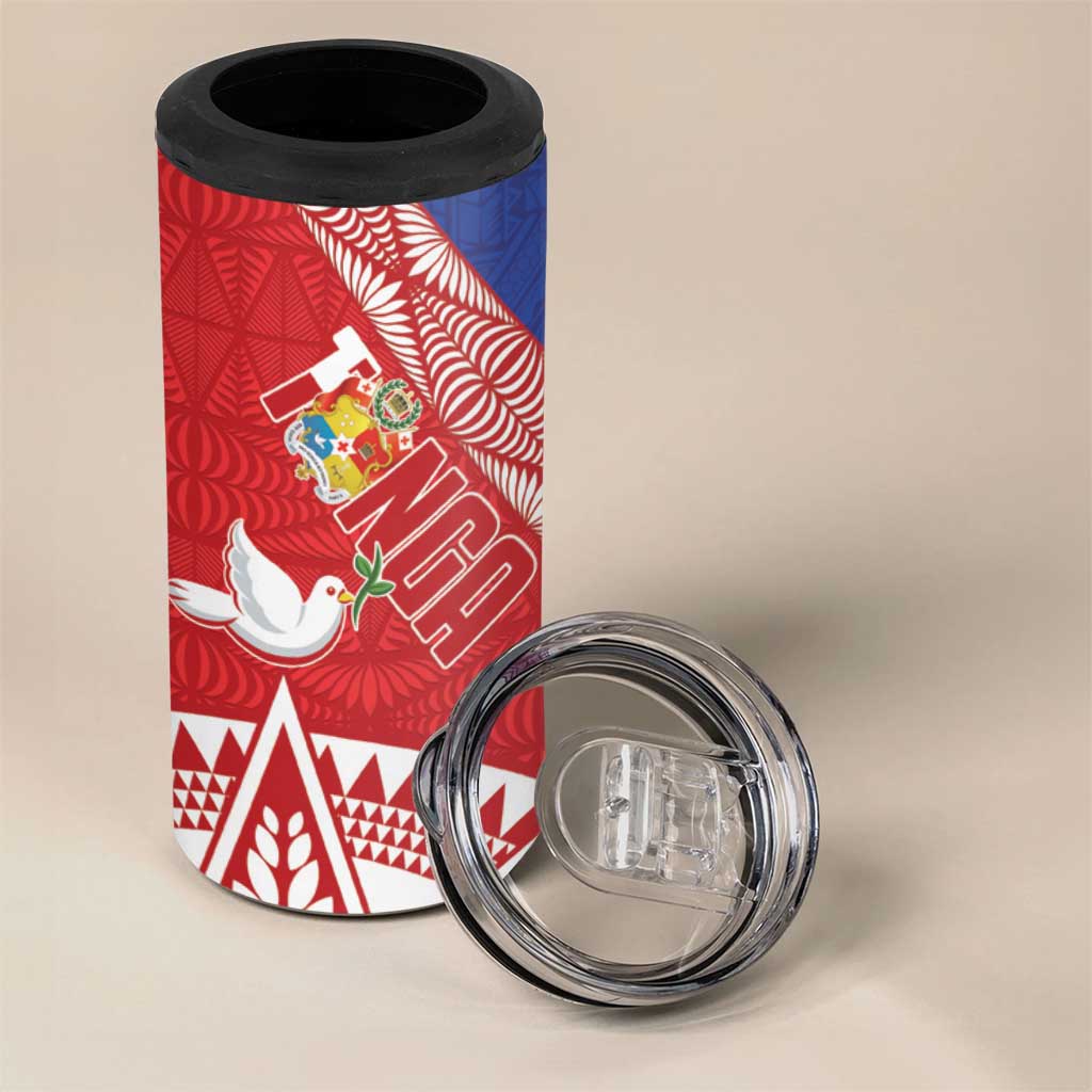 Tonga and Samoa Rugby 4 in 1 Can Cooler Tumbler Ikale Tahi Manu Samoa Together - Polynesian Pride