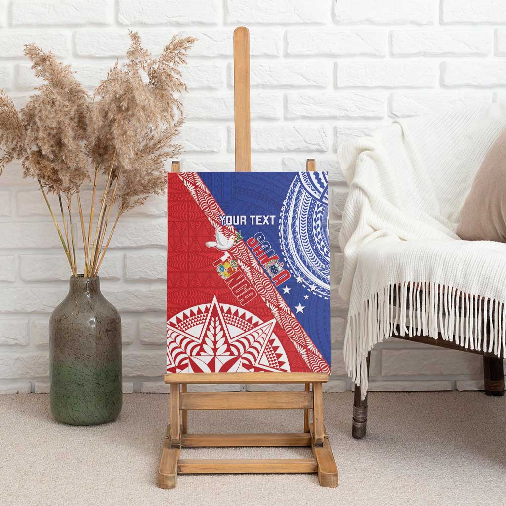 Tonga and Samoa Rugby Custom Canvas Wall Art Ikale Tahi Manu Samoa Together - Polynesian Pride