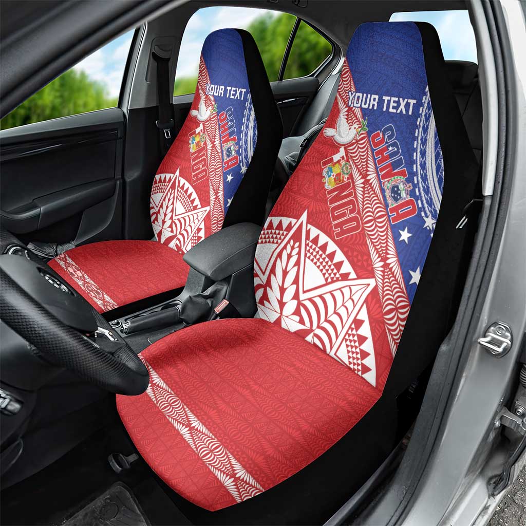 Tonga and Samoa Rugby Custom Car Seat Cover Ikale Tahi Manu Samoa Together - Polynesian Pride