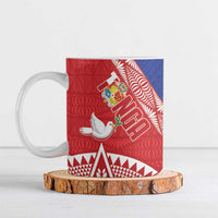 Tonga and Samoa Rugby Ceramic Mug Ikale Tahi Manu Samoa Together - Polynesian Pride