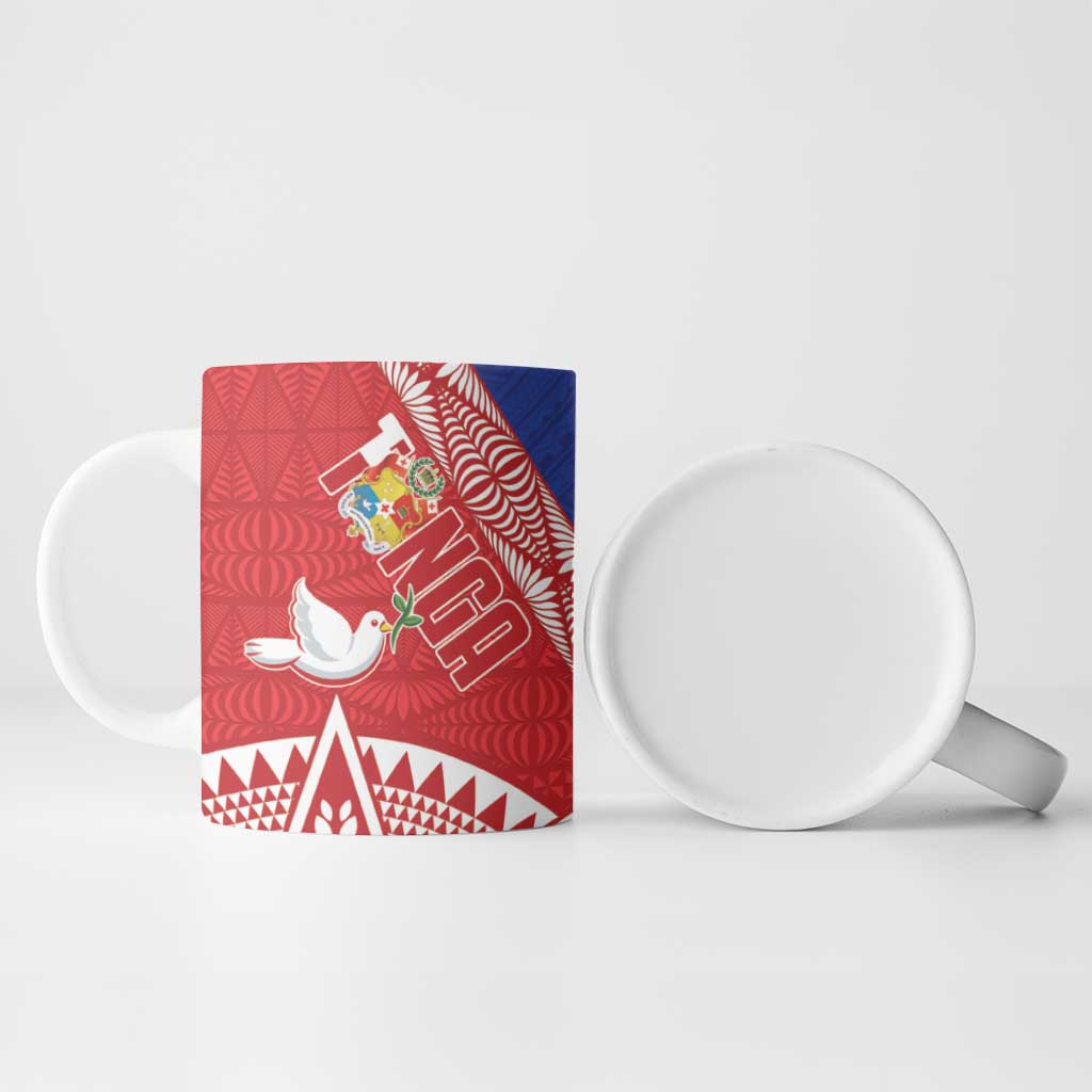 Tonga and Samoa Rugby Ceramic Mug Ikale Tahi Manu Samoa Together - Polynesian Pride