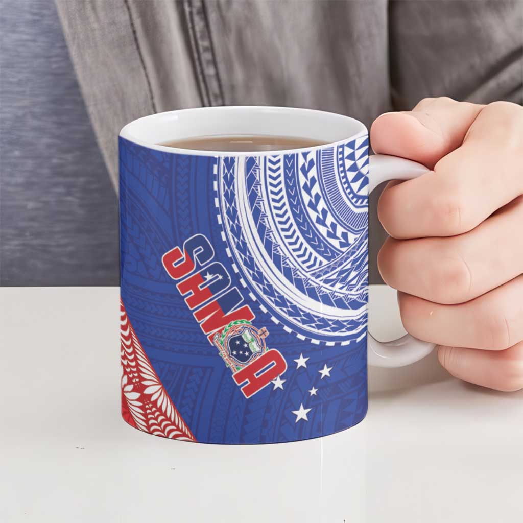 Tonga and Samoa Rugby Ceramic Mug Ikale Tahi Manu Samoa Together - Polynesian Pride