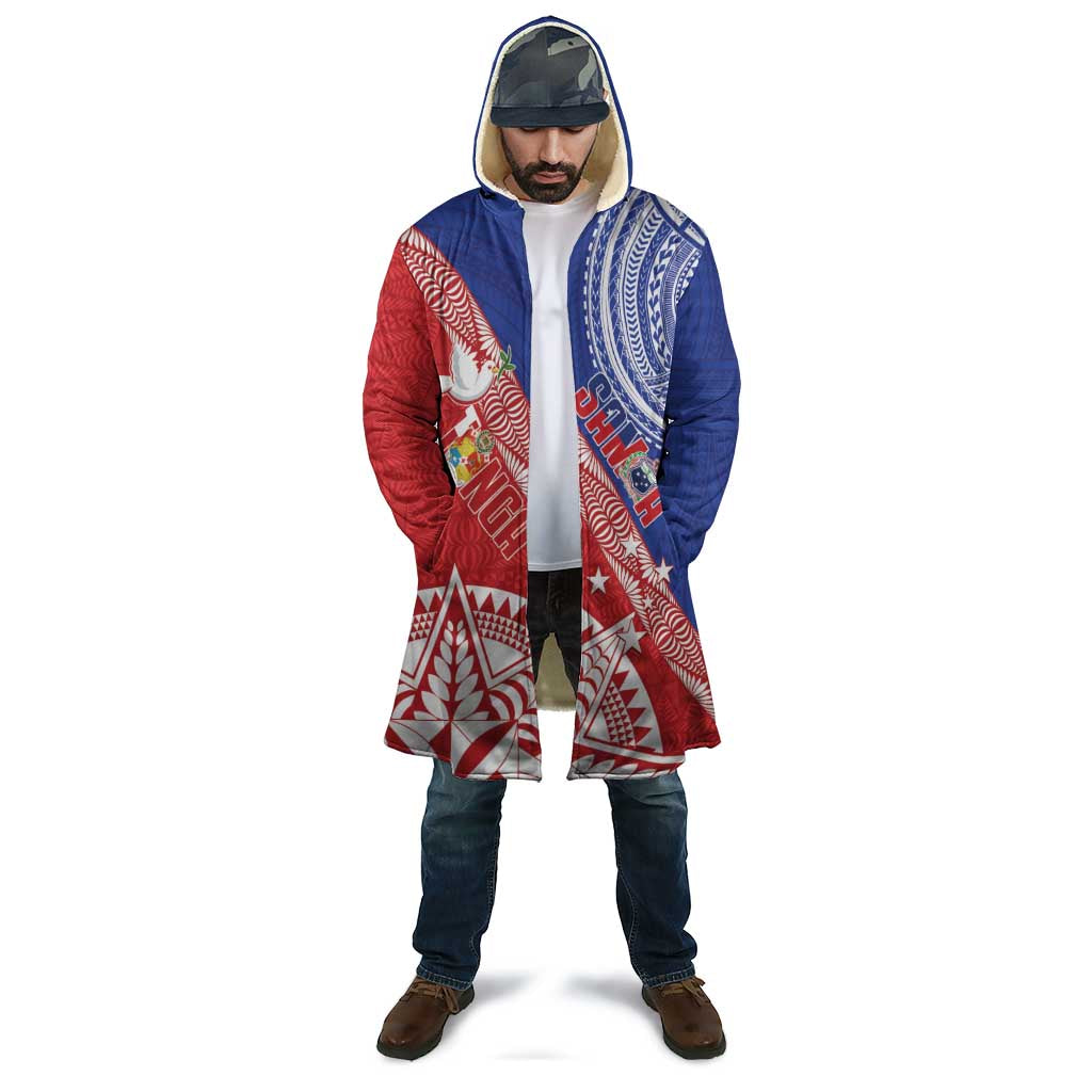 Tonga and Samoa Rugby Custom Cloak Ikale Tahi Manu Samoa Together - Polynesian Pride