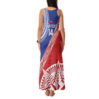 Tonga and Samoa Rugby Custom Family Matching Tank Maxi Dress and Hawaiian Shirt Ikale Tahi Manu Samoa Together - Polynesian Pride