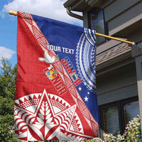 Tonga and Samoa Rugby Custom Garden Flag Ikale Tahi Manu Samoa Together - Polynesian Pride