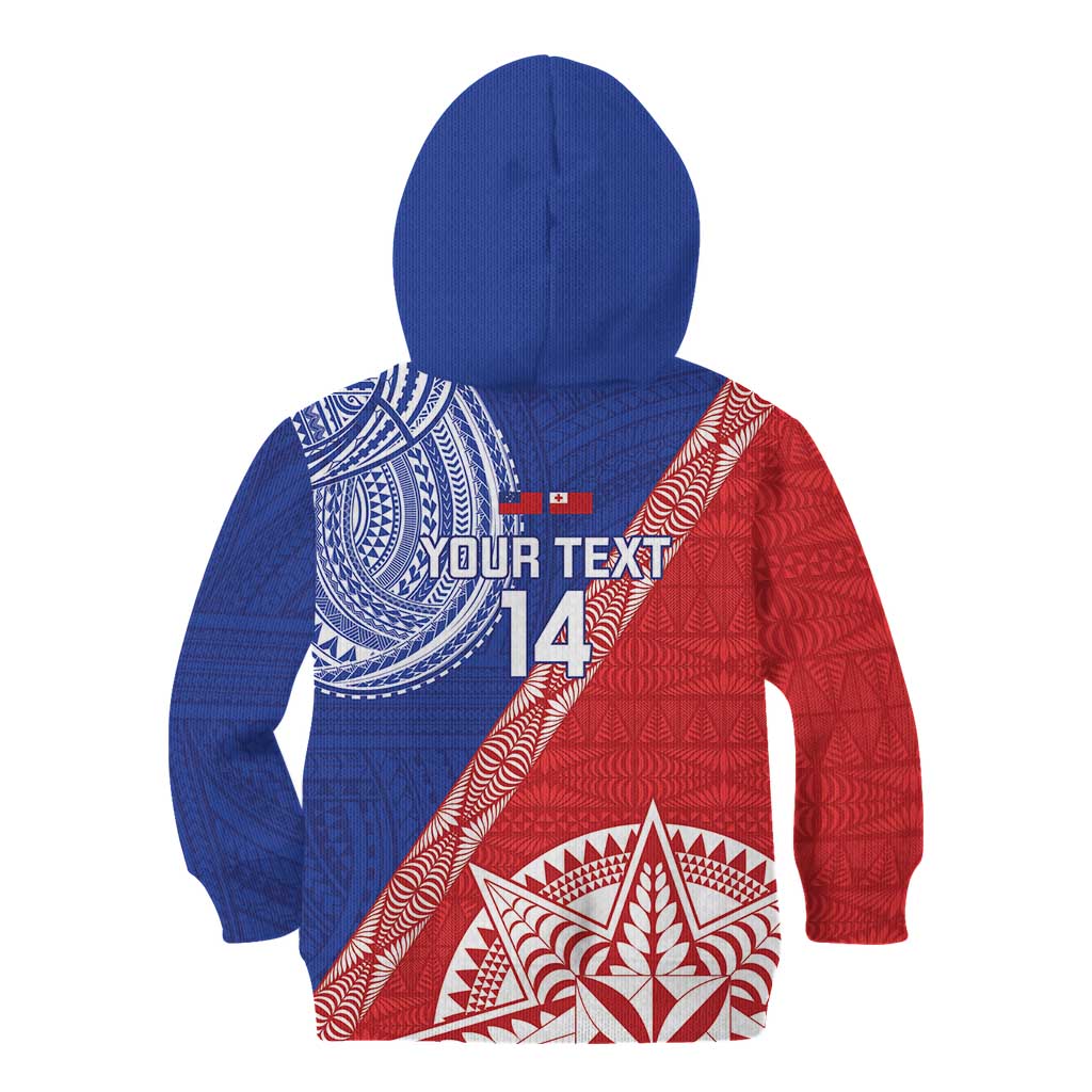 Tonga and Samoa Rugby Custom Kid Hoodie Ikale Tahi Manu Samoa Together - Polynesian Pride