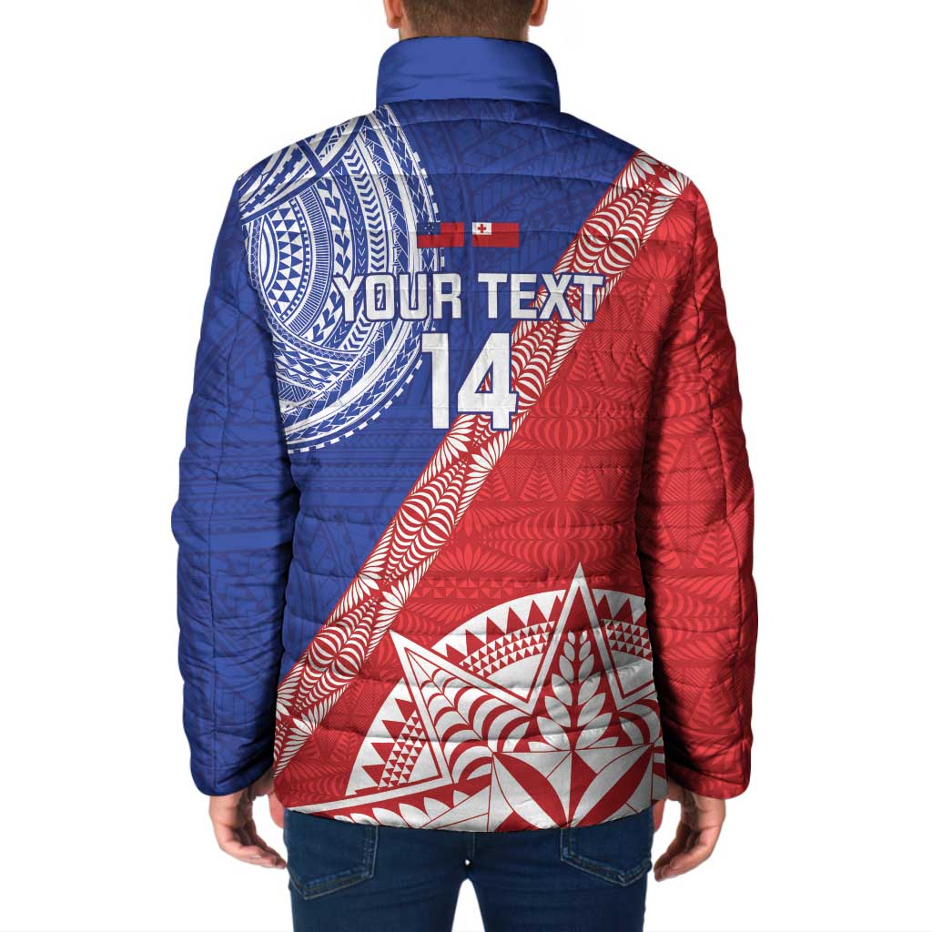 Tonga and Samoa Rugby Custom Padded Jacket Ikale Tahi Manu Samoa Together - Polynesian Pride