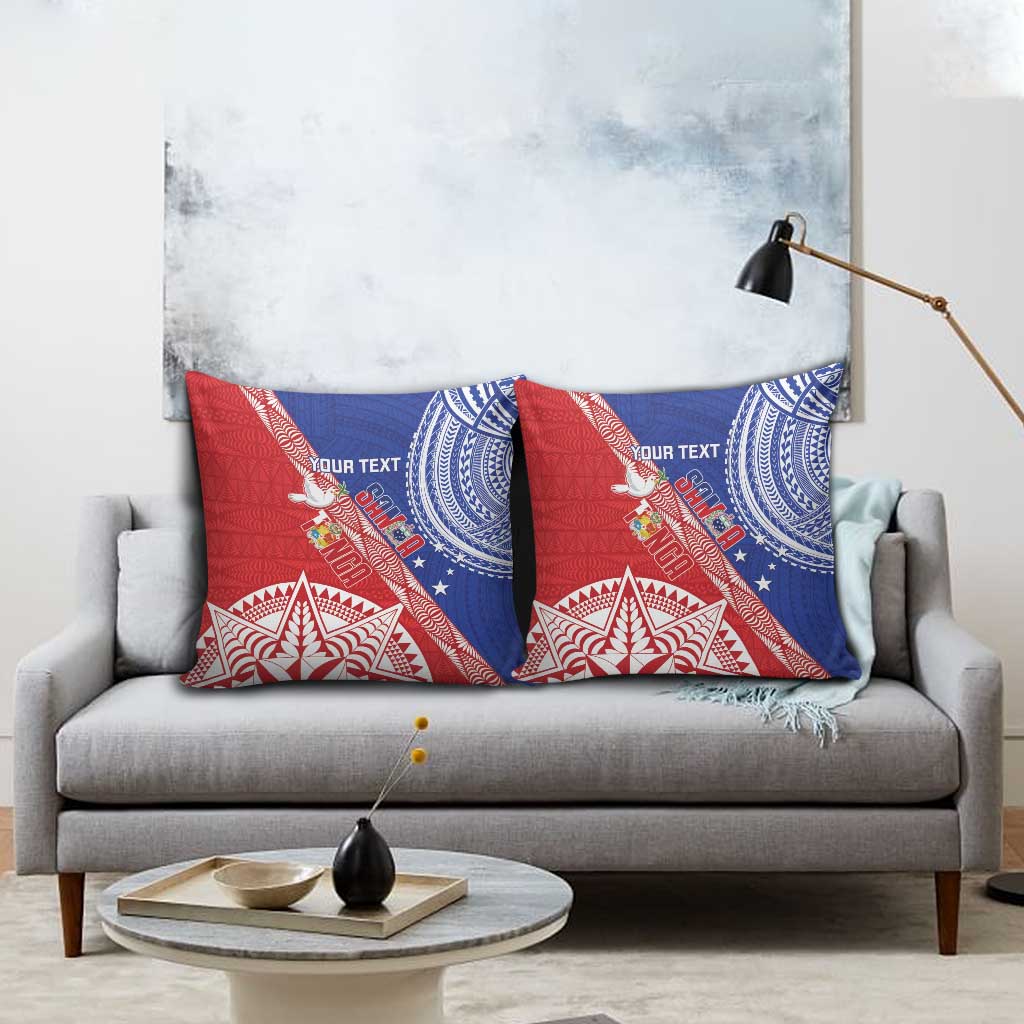Tonga and Samoa Rugby Custom Pillow Cover Ikale Tahi Manu Samoa Together LT14 - Polynesian Pride