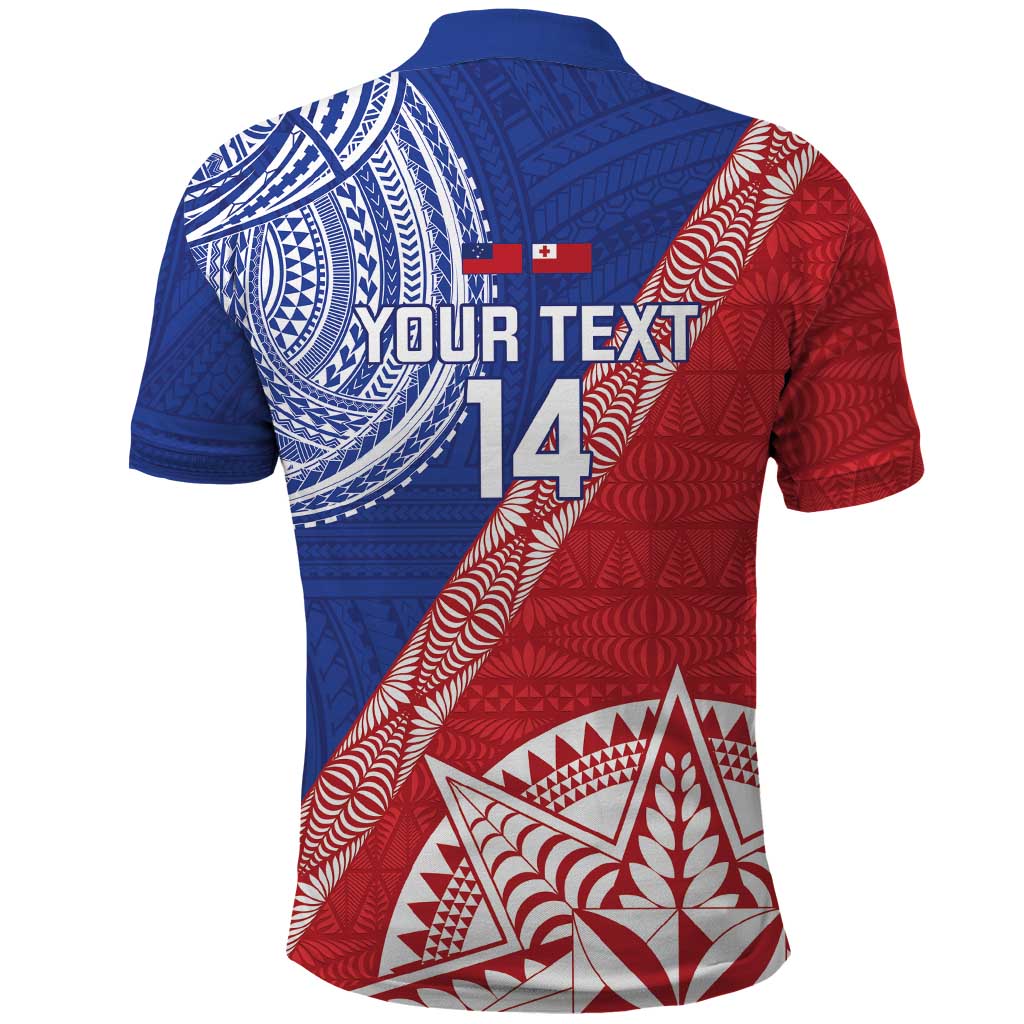 Tonga and Samoa Rugby Custom Polo Shirt Ikale Tahi Manu Samoa Together LT14 - Polynesian Pride