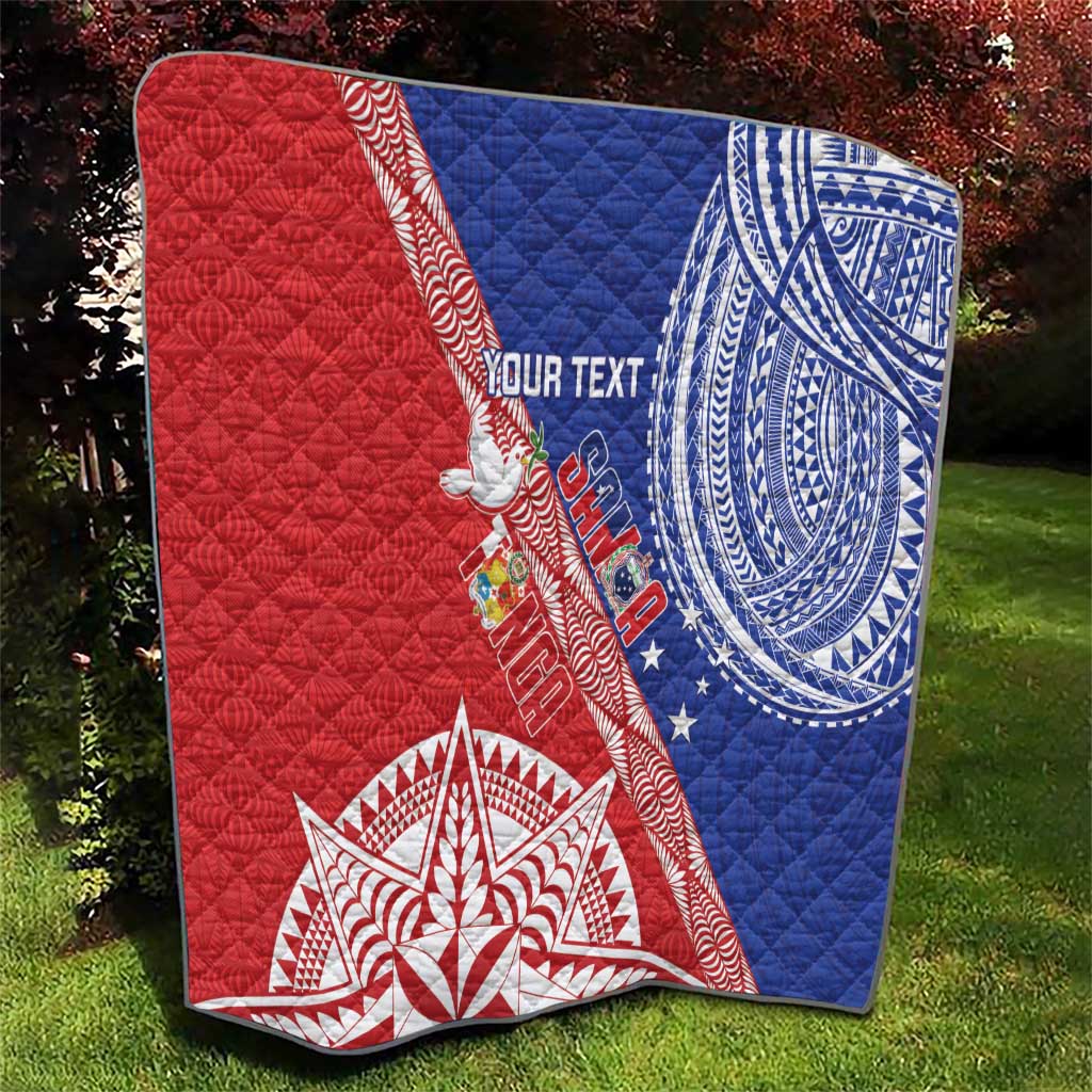 Tonga and Samoa Rugby Custom Quilt Ikale Tahi Manu Samoa Together - Polynesian Pride