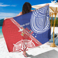 Tonga and Samoa Rugby Custom Sarong Ikale Tahi Manu Samoa Together LT14 One Size 44 x 66 inches Red - Polynesian Pride