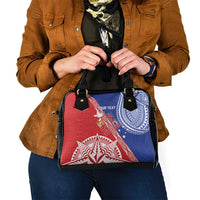 Tonga and Samoa Rugby Custom Shoulder Handbag Ikale Tahi Manu Samoa Together - Polynesian Pride