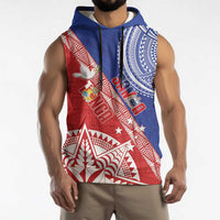 Tonga and Samoa Rugby Custom Sleeveless Hoodie Ikale Tahi Manu Samoa Together - Polynesian Pride