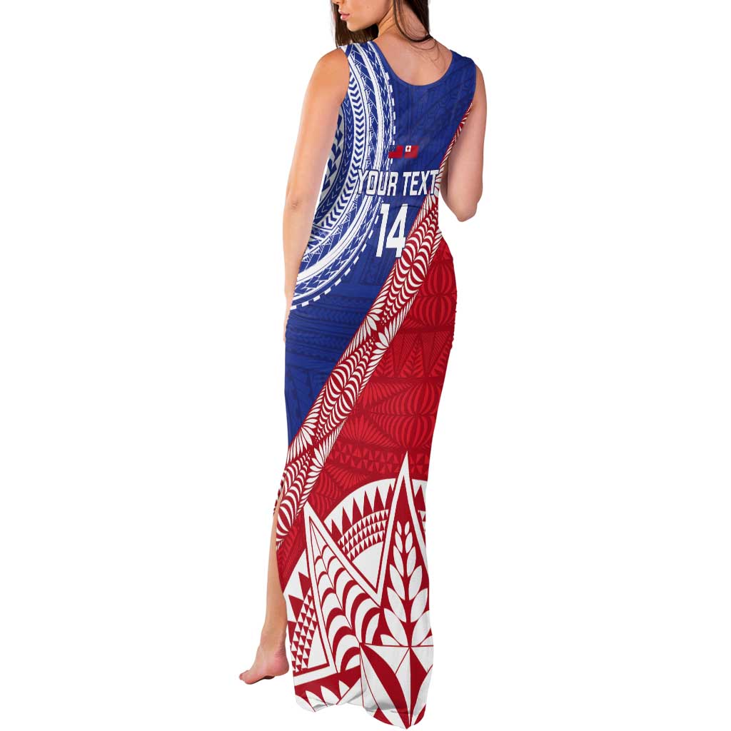 Tonga and Samoa Rugby Custom Tank Maxi Dress Ikale Tahi Manu Samoa Together LT14 - Polynesian Pride