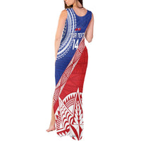 Tonga and Samoa Rugby Custom Tank Maxi Dress Ikale Tahi Manu Samoa Together LT14 - Polynesian Pride