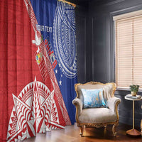 Tonga and Samoa Rugby Custom Window Curtain Ikale Tahi Manu Samoa Together LT14 - Polynesian Pride