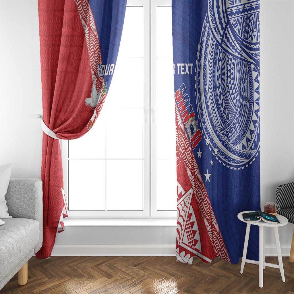 Tonga and Samoa Rugby Custom Window Curtain Ikale Tahi Manu Samoa Together LT14 - Polynesian Pride