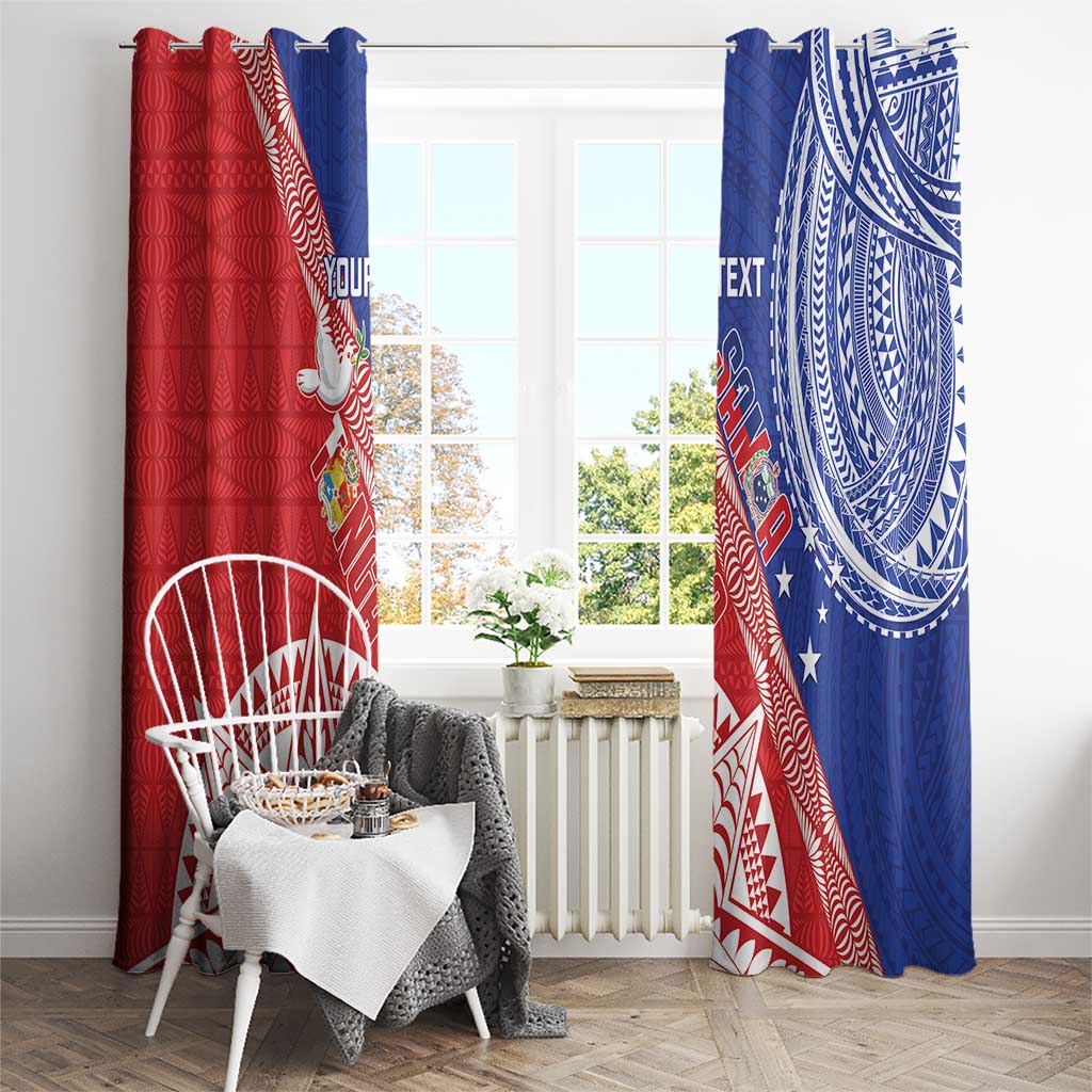 Tonga and Samoa Rugby Custom Window Curtain Ikale Tahi Manu Samoa Together LT14 - Polynesian Pride