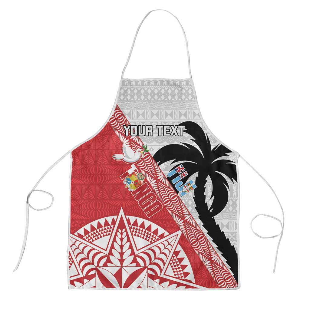 Fiji and Tonga Rugby Custom Apron Flying Fijians Ikale Tahi Together Pacific - Polynesian Pride