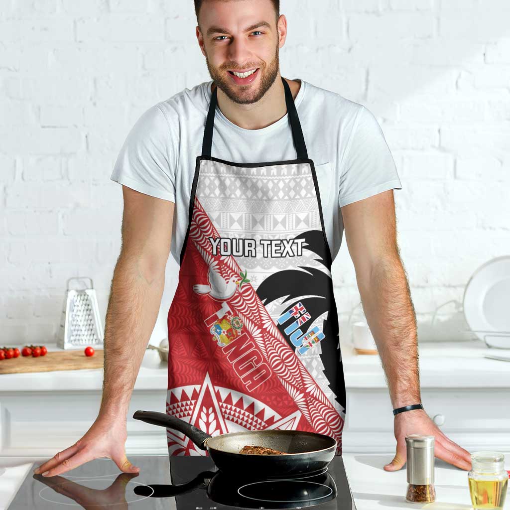 Fiji and Tonga Rugby Custom Apron Flying Fijians Ikale Tahi Together Pacific - Polynesian Pride