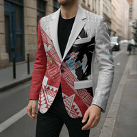 Fiji and Tonga Rugby Custom Blazer Flying Fijians Ikale Tahi Together Pacific - Polynesian Pride