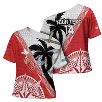 Fiji and Tonga Rugby Custom Cross Shoulder Shirt Flying Fijians Ikale Tahi Together Pacific - Polynesian Pride