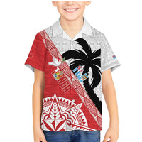 Fiji and Tonga Rugby Custom Family Matching Mermaid Dress and Hawaiian Shirt Flying Fijians Ikale Tahi Together Pacific - Polynesian Pride