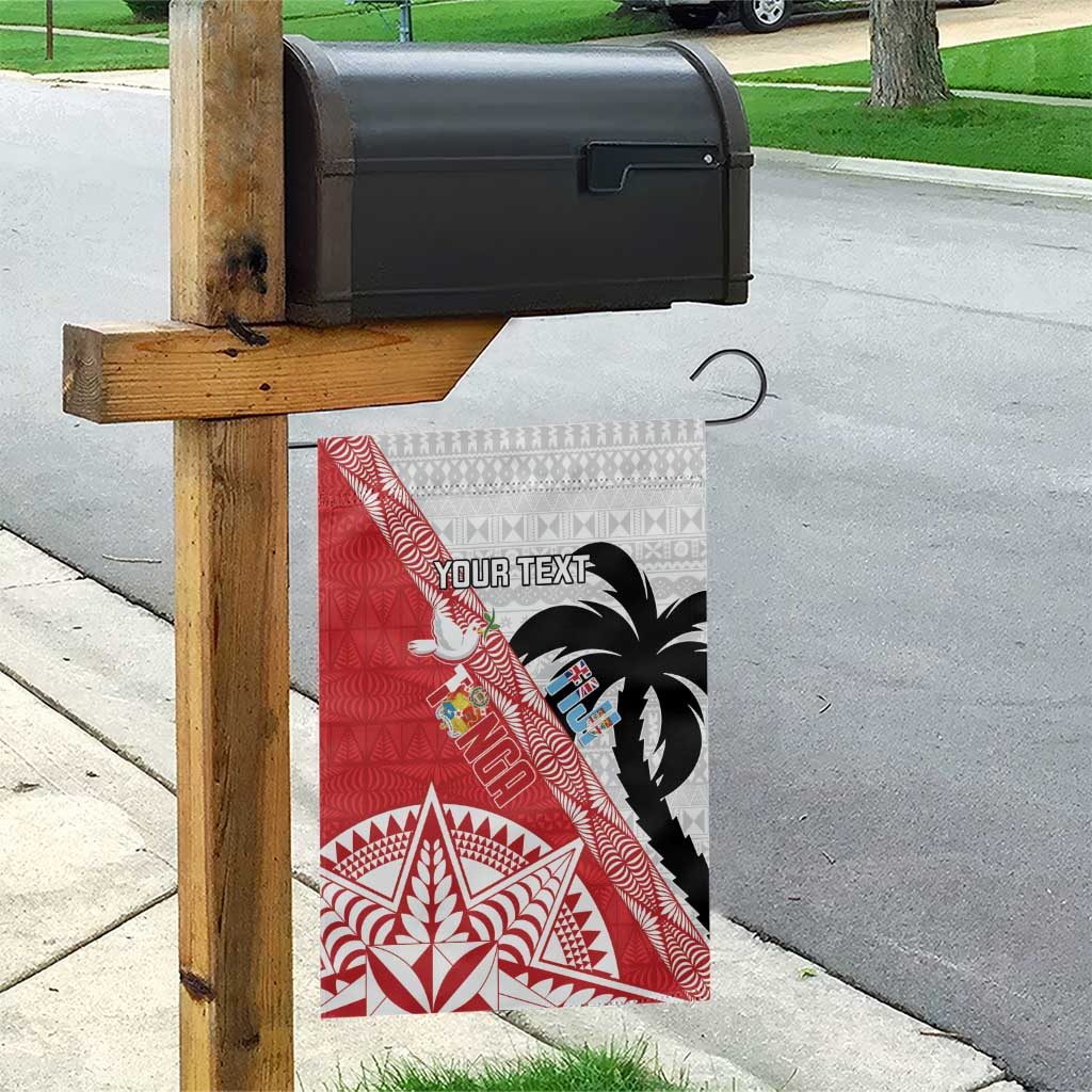 Fiji and Tonga Rugby Custom Garden Flag Flying Fijians Ikale Tahi Together Pacific - Polynesian Pride